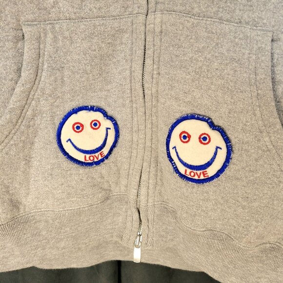 ALM A Love Movement LIVE FREE OR DIE Tetsuzo Okubo Cashmere Zip Hoodie Size S - Picture 5 of 12